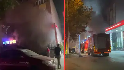 Bursa'da korku dolu anlar: Akaryakıt istasyonunun yakınında yangın çıktı