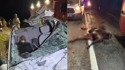 Diyarbakır'da 2 otomobil ile at çarpıştı: 1 ölü, 7 yaralı