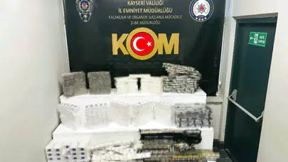 Kayseri’de 2 bin paket kaçak sigara ele geçirildi