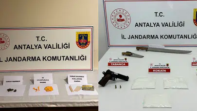 Antalya’da uyuşturucu operasyonu: Kokain ve esrar ele geçirildi