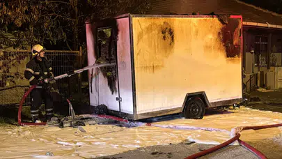 Kocaeli'de karavan yangını!