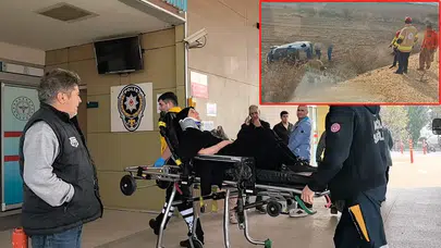 Eşine araç kullanmayı öğretiyordu, şarampole yuvarlandılar