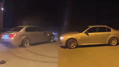 Artvin’de drift atan sürücüye 46 bin lira ceza!