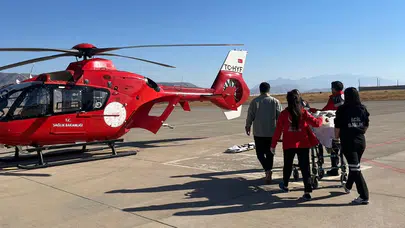 Şırnak’tan Elazığ’a hızlı sevk: Helikopter ambulans görevde