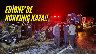 2 tır, 3 otomobil kazaya karıştı!