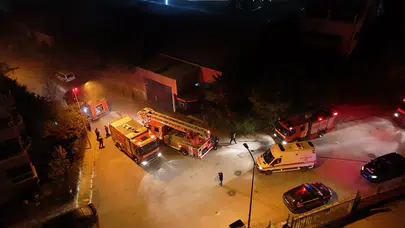 fabrikada yangın paniği