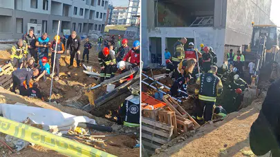 Çayırova'da inşaat alanında toprak kayması: 1 işçi göçük altında kaldı