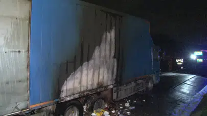 Kuzey Marmara Otoyolu’nda kamyon yangını!