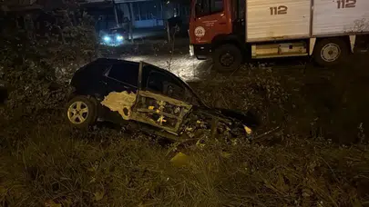 Zonguldak’ta otomobil şarampole uçtu: 2 kişi yaralandı