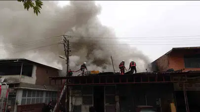 Malatya’da kaporta atölyesinde yangın