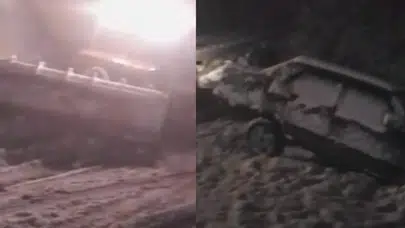 Malatya’da yoğun kar yağışı: Çok sayıda araç yolda kaldı!