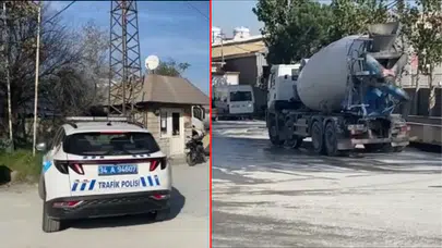 Sancaktepe'de bir işçi beton mikserin altında kalarak yaralandı!