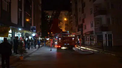 Samsun'un Bafra ilçesinde 7 katlı binada yangın çıktı