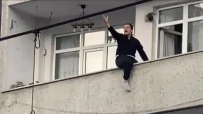 Sultangazi'de ailesiyle tartışan genç, balkondan atlamaya kalktı
