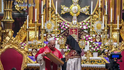 Papa 14. Leo, Kumkapı Meryem Ana Patriklik Kilisesi'ni ziyaret etti