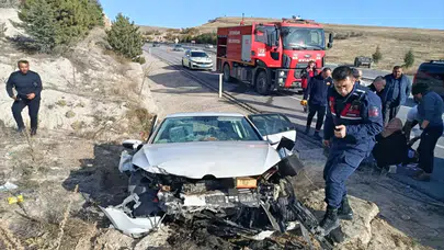 Afyonkarahisar'da feci kaza: 1 ölü, 2 yaralı
