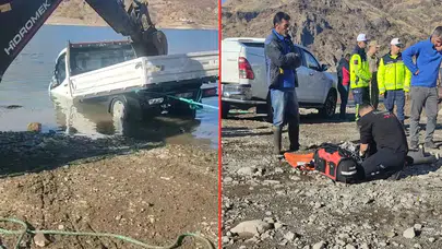 Elazığ'da el freni açılan pick-up baraja uçtu: Kadın mühendis öldü!