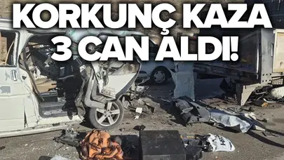 Minibüs, tıra çarptı