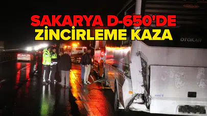 Sakarya D-650 kara yolunda zincirleme kaza: 12 kişi yaralandı