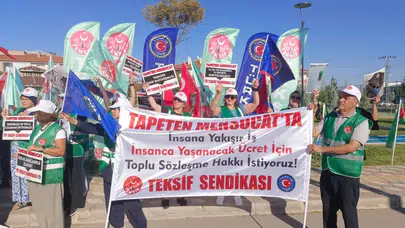 TEKSİF Sendikası üyesi Tapeten Mensucat işçileri grevlerinin 100. gününde!