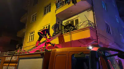 Çorum'da apartman yangını: 6'sı çocuk 10 kişi dumandan etkilendi