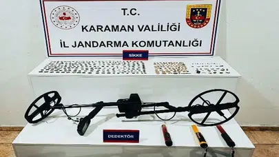 Karaman’da 334 tarihi sikke ele geçirildi: 4 tutuklama