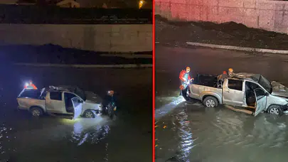 Ağrı’da pick-up Murat Nehri’ne uçtu: 5 kişi AFAD ekiplerince kurtarıldı