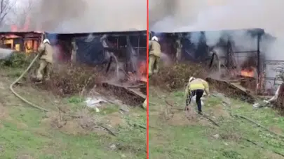 Arnavutköy'de gecekondu yangını: Yaşlı adam öldü