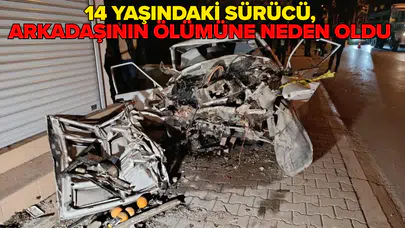 Adana'da 14 yaşındaki sürücü kaza yaptı
