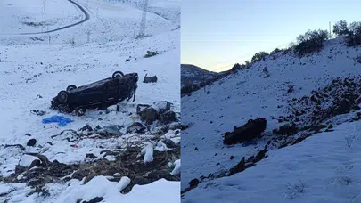 Bingöl'de otomobil şarampole yuvarlandı: 4 kişi yaralandı