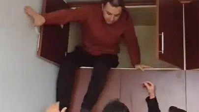 Aranan şahsın saklandığı yer şoke etti!