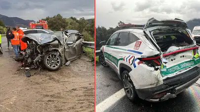 İzmir'de zincirleme trafik kazası: 2'si jandarma 4 kişi yaralandı