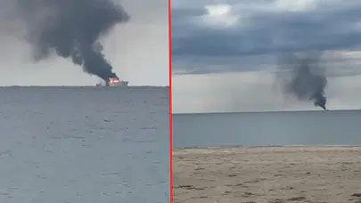 Lüks tekne Kalkan açıklarında alev alev yandı!