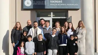 Tekirdağ’da buz pateni yarışması