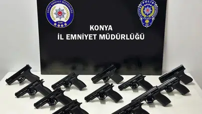 Konya'da 100 adet ruhsatsız tabanca ele geçirildi!