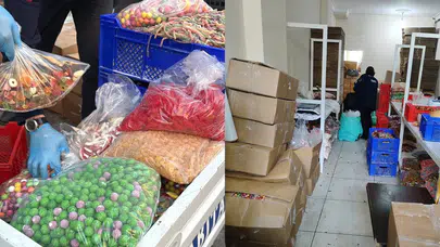 Esenyurt’ta sağlıksız ortamda paketlenen 9 ton 400 kilo şekerleme imha edildi
