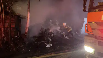 Bursa'da baraka yangını: 1 kişi yaralandı