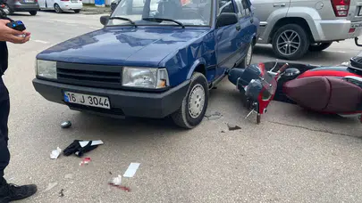 Bursa’da korkunç kaza: Motosikletli otomobile çarptı