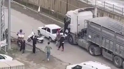 Samsun’da tır şoförüne sopalı saldırı