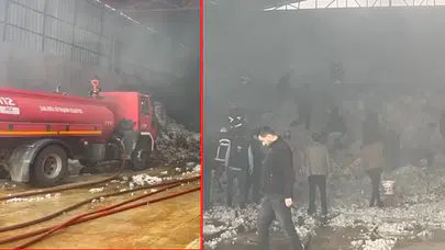 Şanlıurfa'da fabrika yangını: Tonlarca pamuk balyası küle döndü!