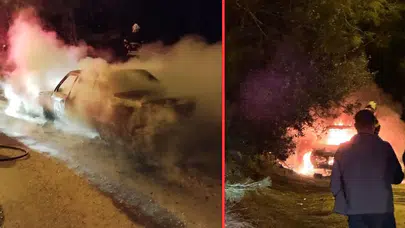 Adana'da seyir halindeki otomobil patladı: Sürücü feci şekilde can verdi