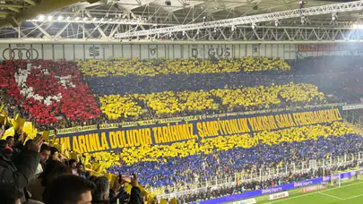 Fenerbahçe taraftarından Galatasaray maçına özel koreografi
