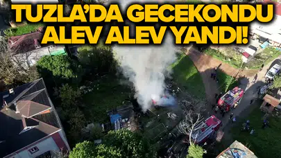 Yanan gecekondu kül oldu