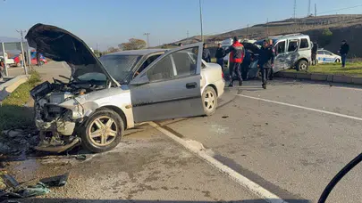 Tokat’ın Erbaa ilçesinde iki araç çarpıştı: 3 yaralı