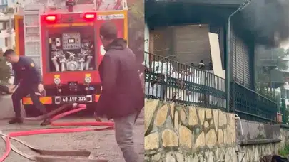 Bodrum'da dehşet anları: Sinir krizi geçirip evini ateşe verdi!