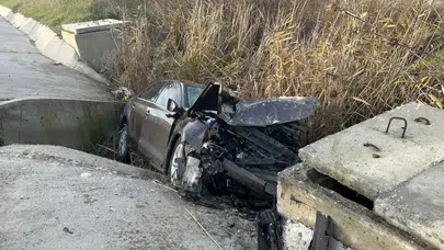 Tekirdağ’da otomobil su kanalına düştü: Yaralı çift hastaneye kaldırıldı
