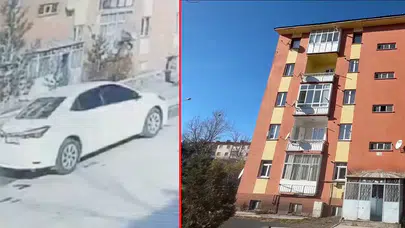 Erzurum'da gencin 5'inci kattan düşme anı kamerada!