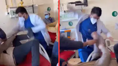 Hastanede skandal: Doktor, hastayı tekme tokat darbetti