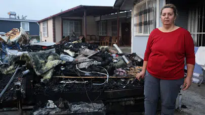 Depremzede aile bu kez yangın şoku yaşadı