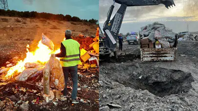 Hatay'da tarihi geçmiş 2 ton cips, şekerleme ve çikolata imha edildi